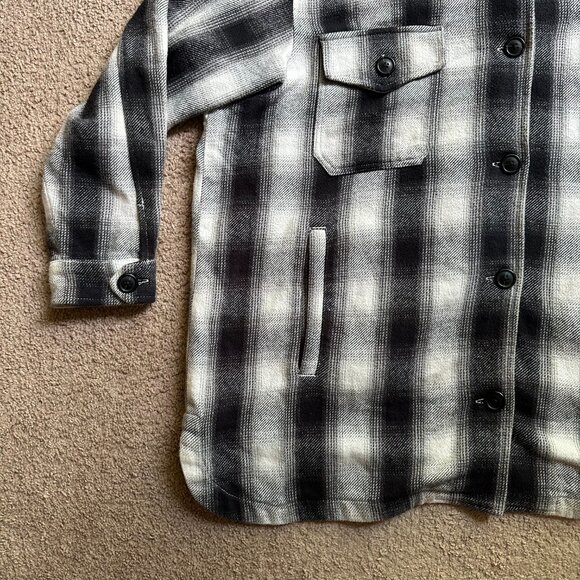 Lucky Brand Shirt Womens 1X Button Up Spread Collar Flannel Plaid Pockets Thick - Picture 5 of 11